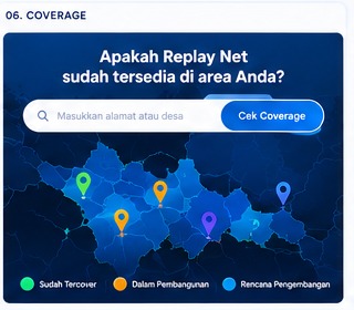 Peta jangkauan Replay Net